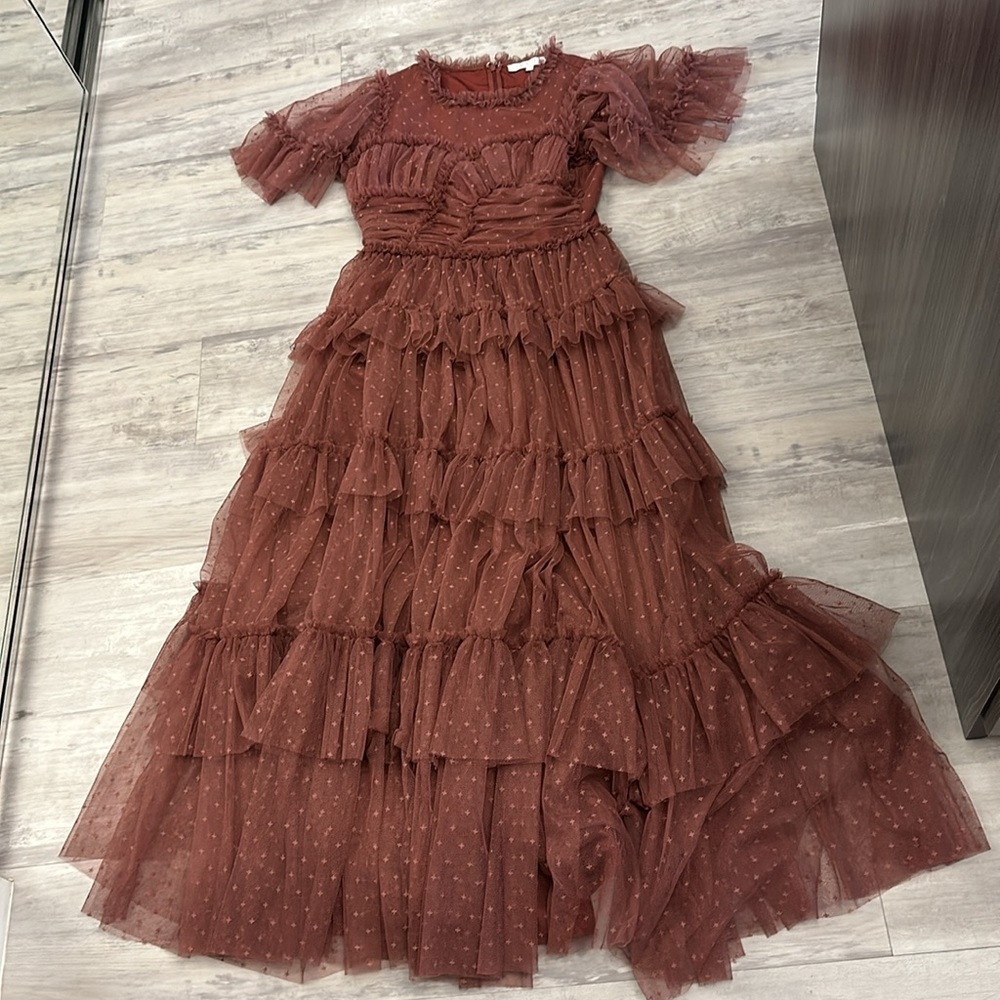 Ivy City Plum Tule Dress - Size Small